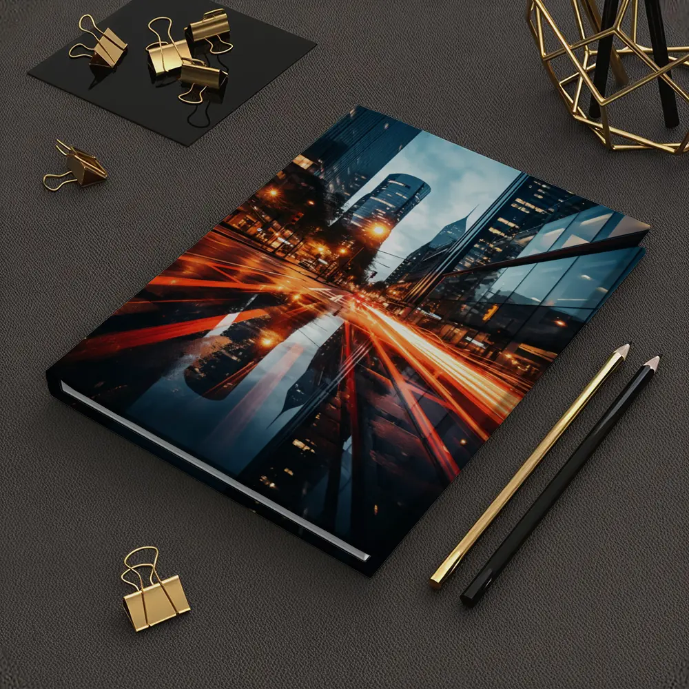 Rainy City Street Long Exposure Night – Notebooks