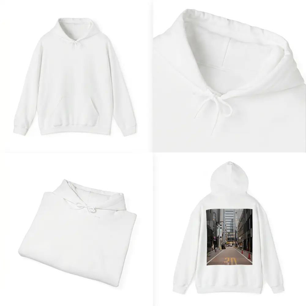 Tokyo Japan Empty Street Urban Buildings – Hoodies