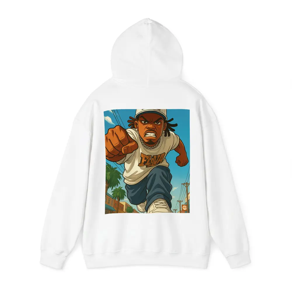 Anime Hip Hop Fighter Running City Street – Hoodies