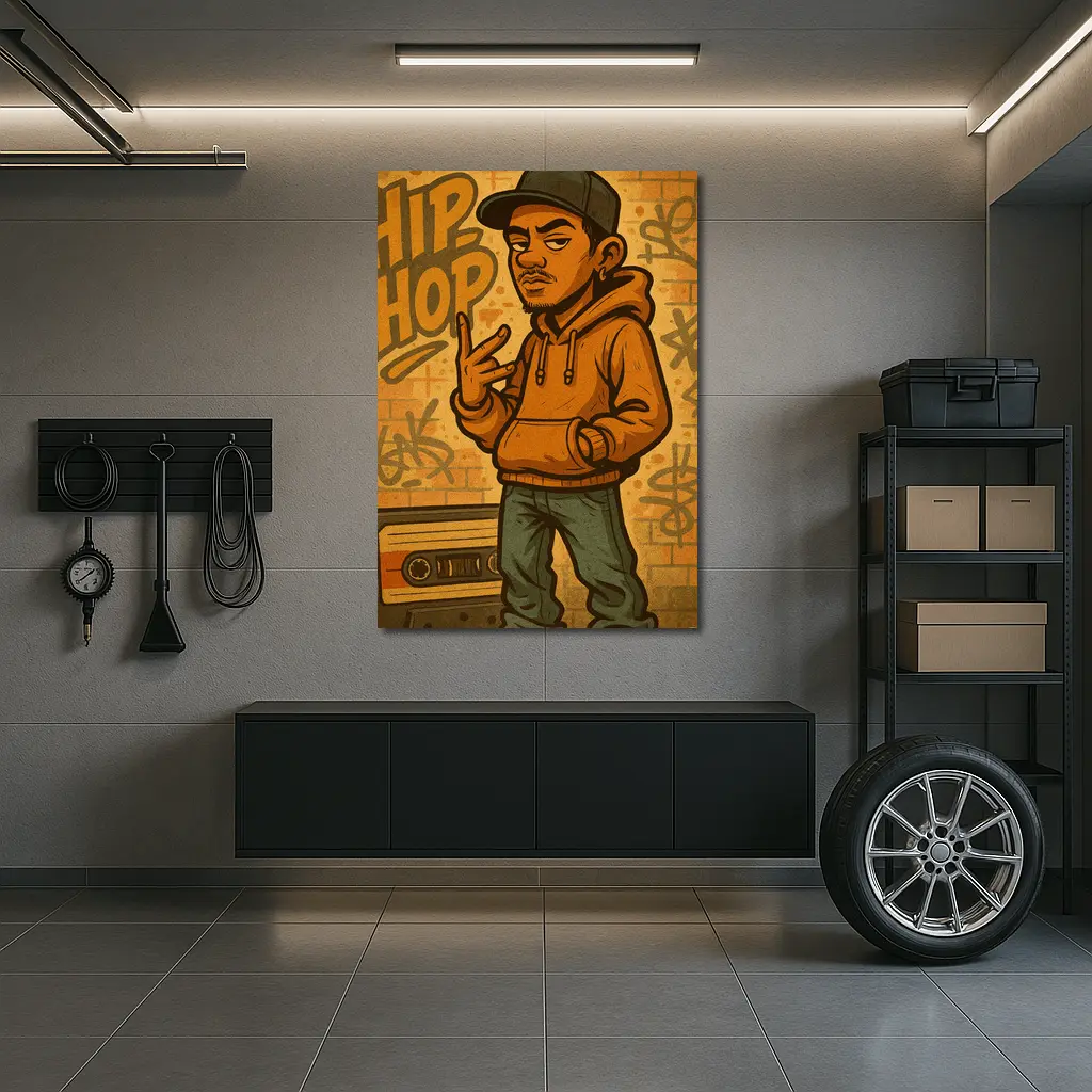 Hip Hop Cartoon Character Graffiti Wall Art – Wall Art