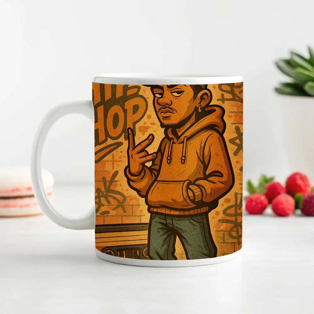 Hip Hop Cartoon Character Graffiti Wall Art – Mugs