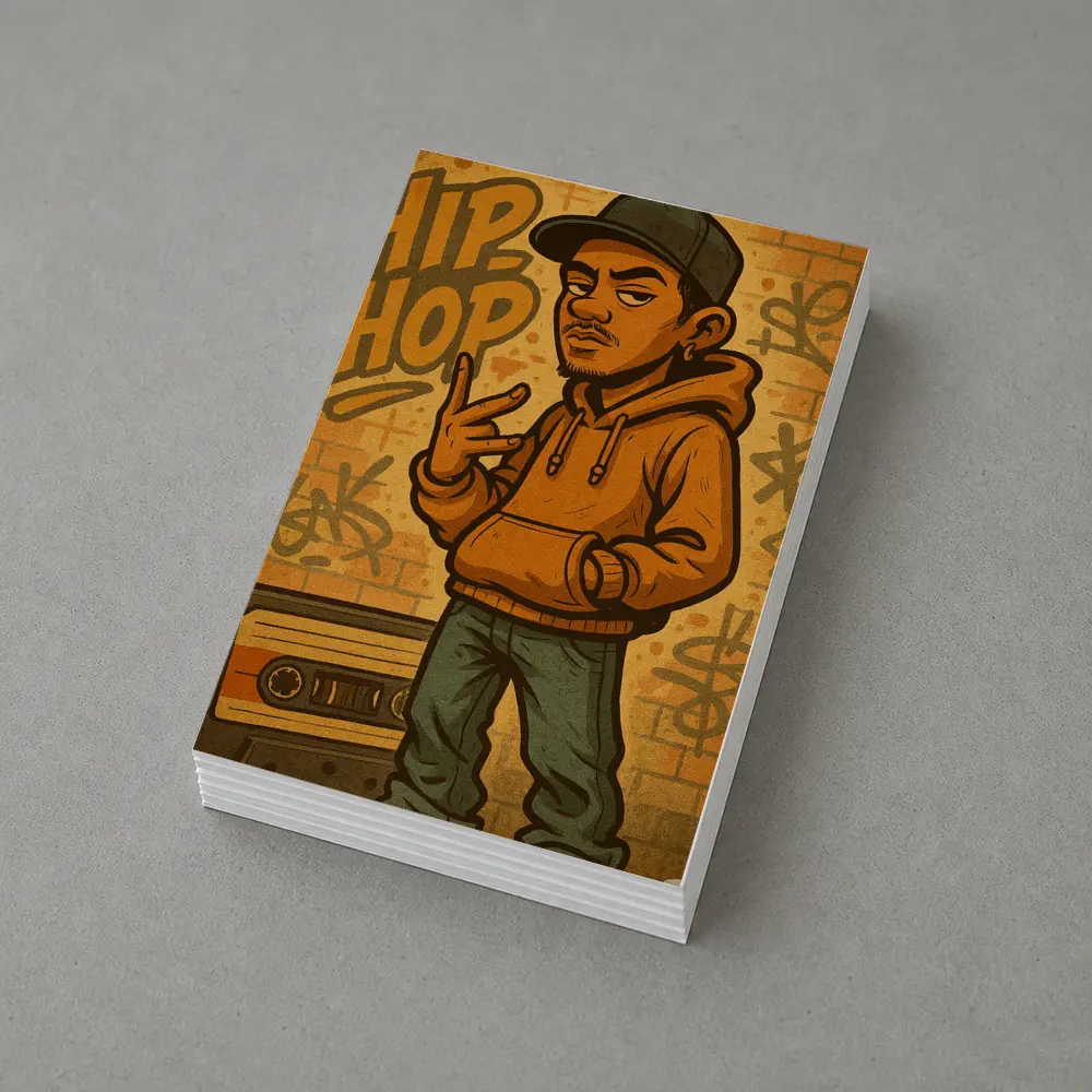 Hip Hop Cartoon Character Graffiti Wall Art – Postcards