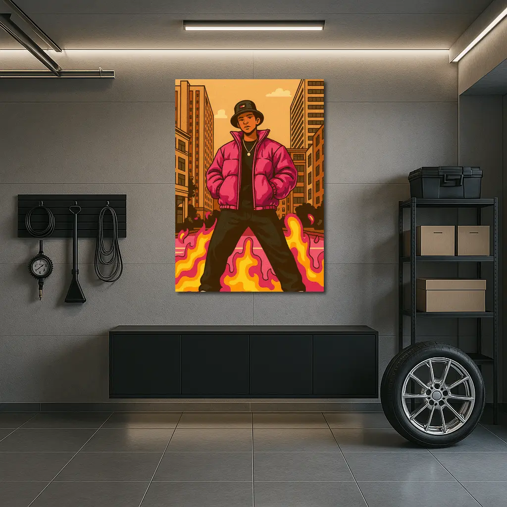 Hip Hop Man Urban Street Art Illustration – Wall Art