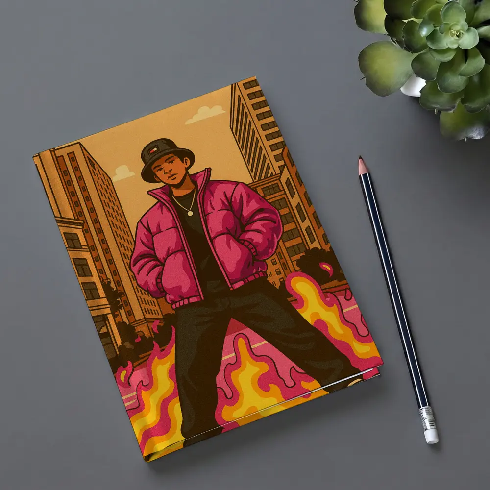 Hip Hop Man Urban Street Art Illustration – Notebooks