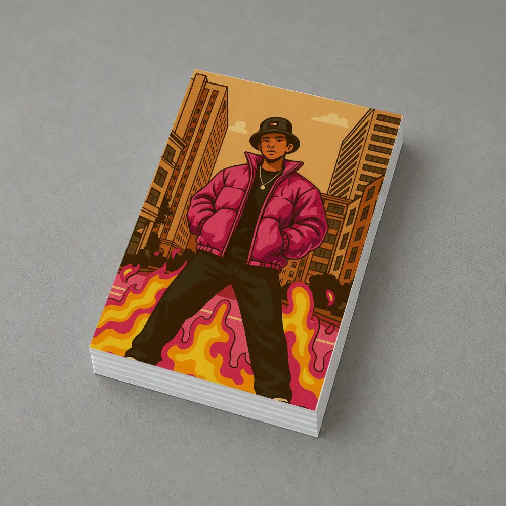 Hip Hop Man Urban Street Art Illustration – Postcards