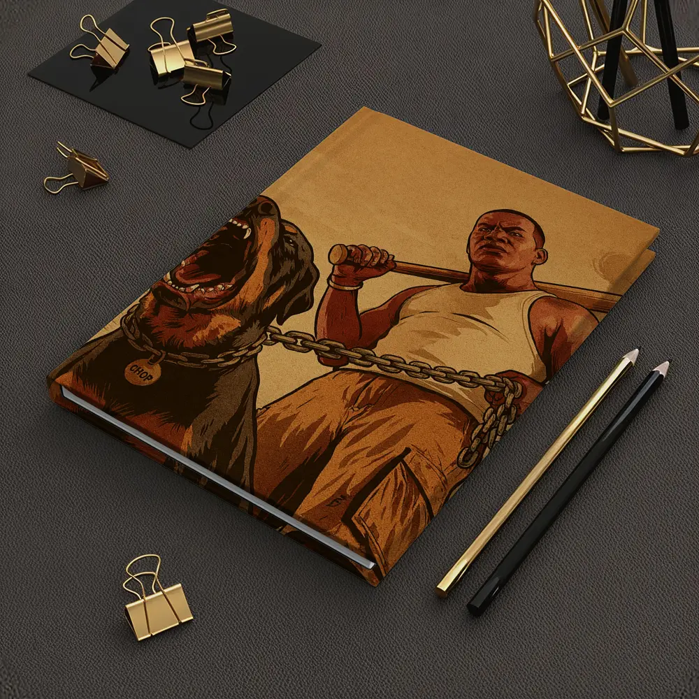 GTA Franklin Rottweiler Dog Urban Art – Notebooks