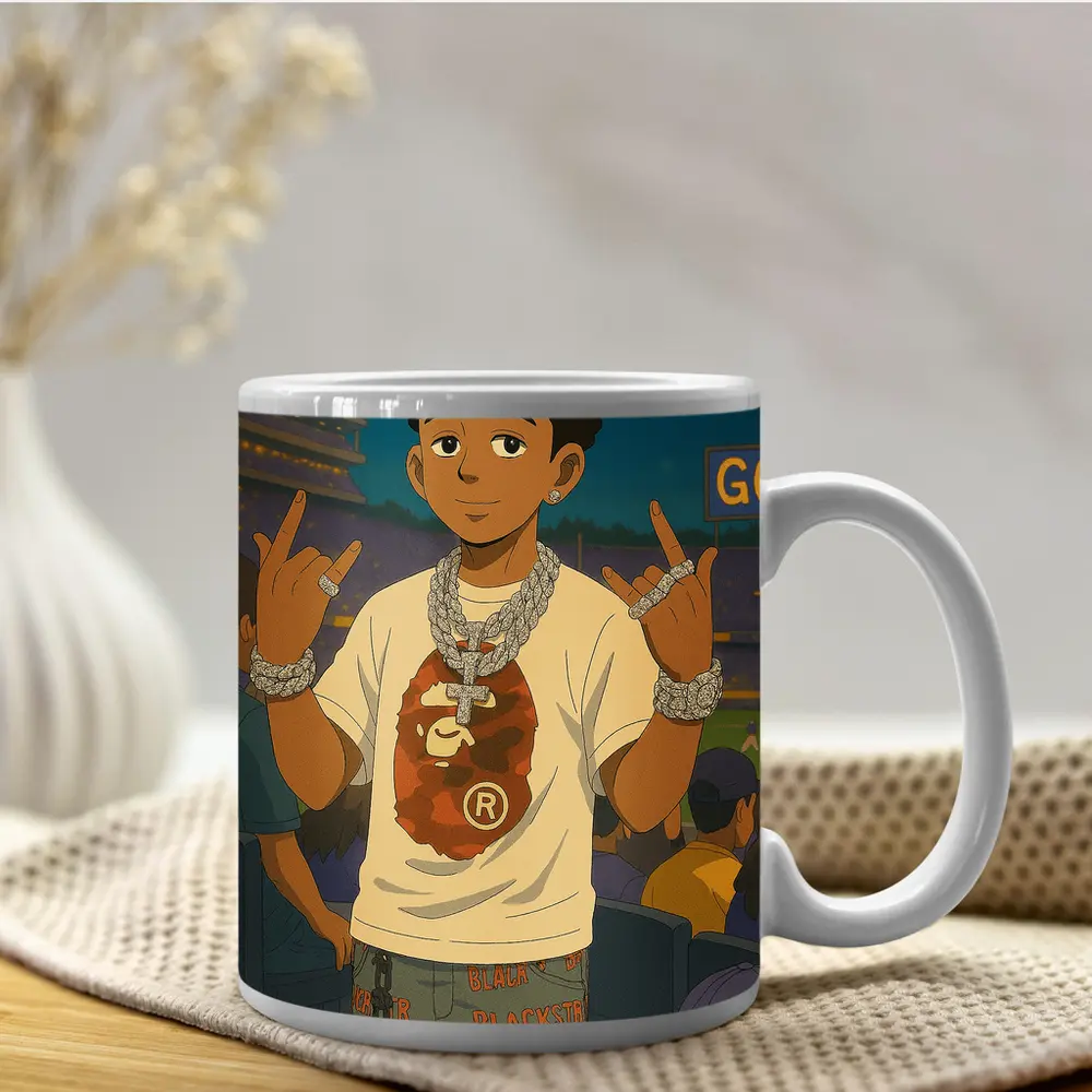 Anime Boy Streetwear Style Baseball Stadium – Mugs