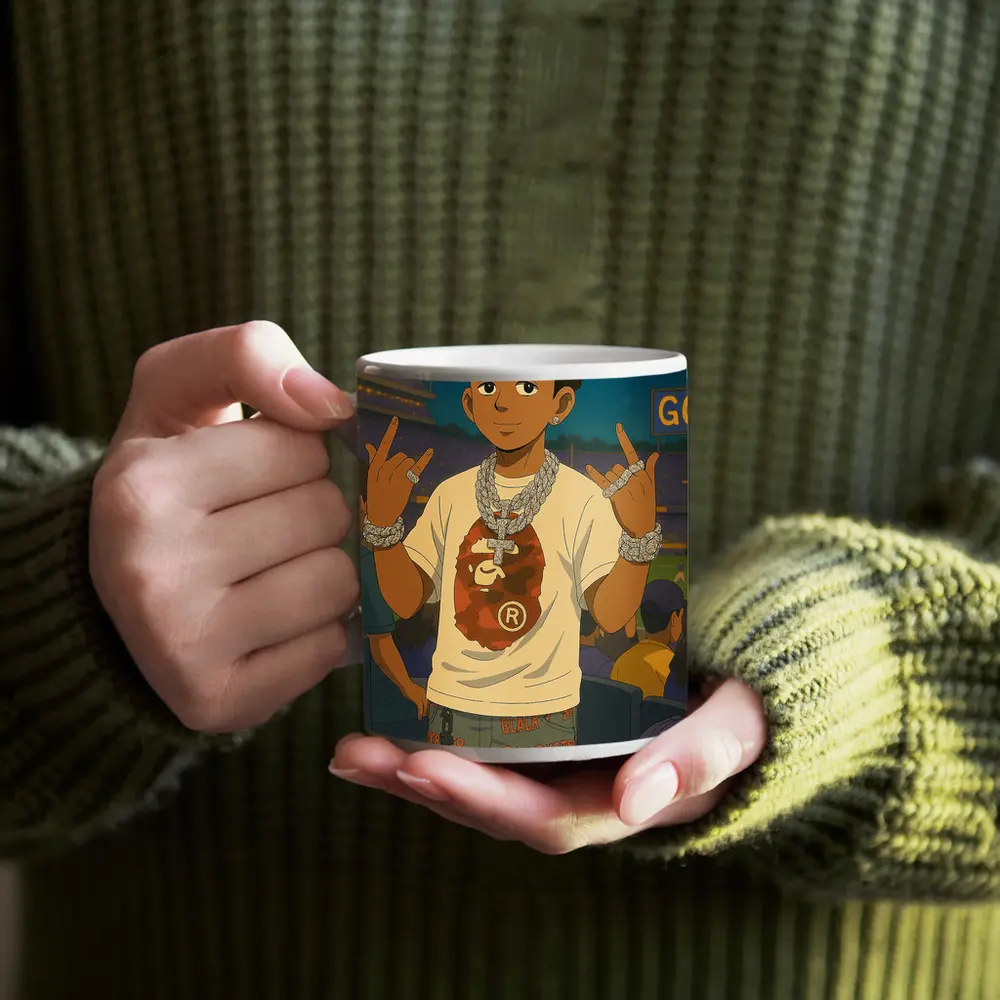 Anime Boy Streetwear Style Baseball Stadium – Mugs