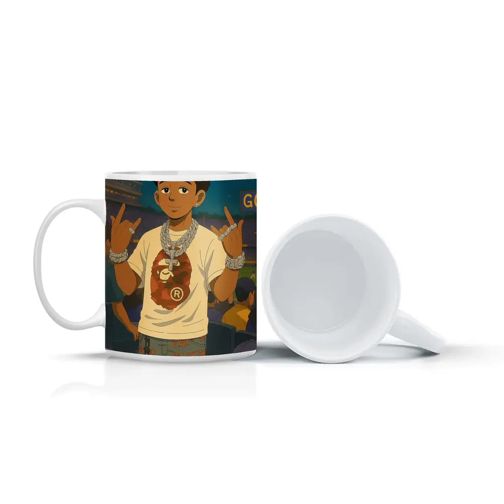 Anime Boy Streetwear Style Baseball Stadium – Mugs