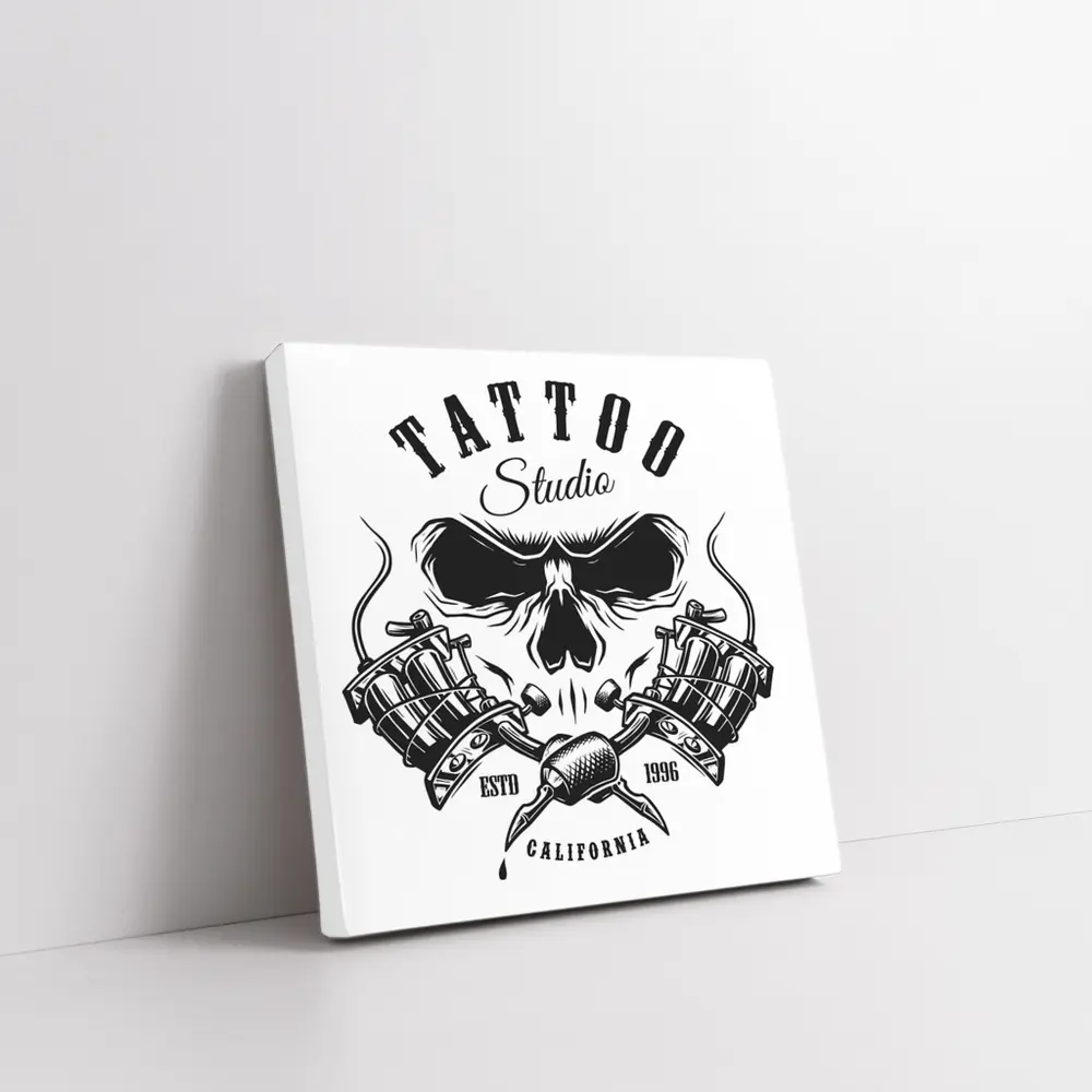 Tattoo Studio Skull Crossed Machines California – Wall Art