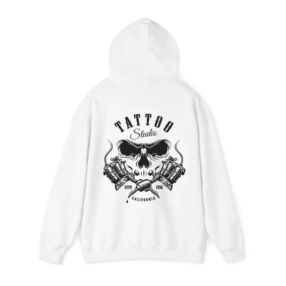 Tattoo Studio Skull Crossed Machines California – Hoodies