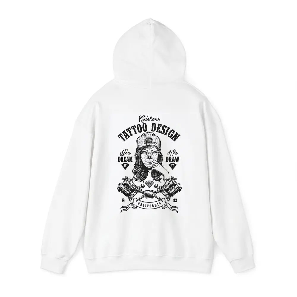 Custom Tattoo Design Sugar Skull Girl California – Hoodies