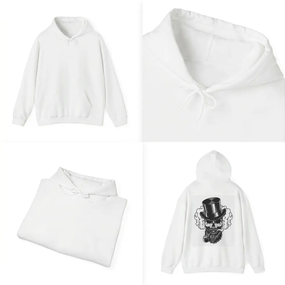Bearded Skull Top Hat Smoke Clouds – Hoodies