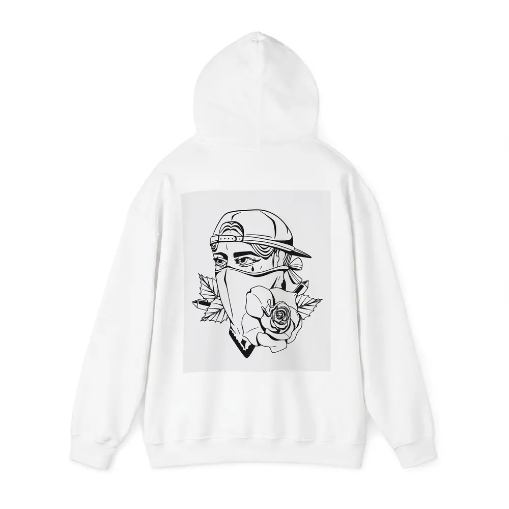 Masked Figure Snapback Rose Tattoo Art – Hoodies