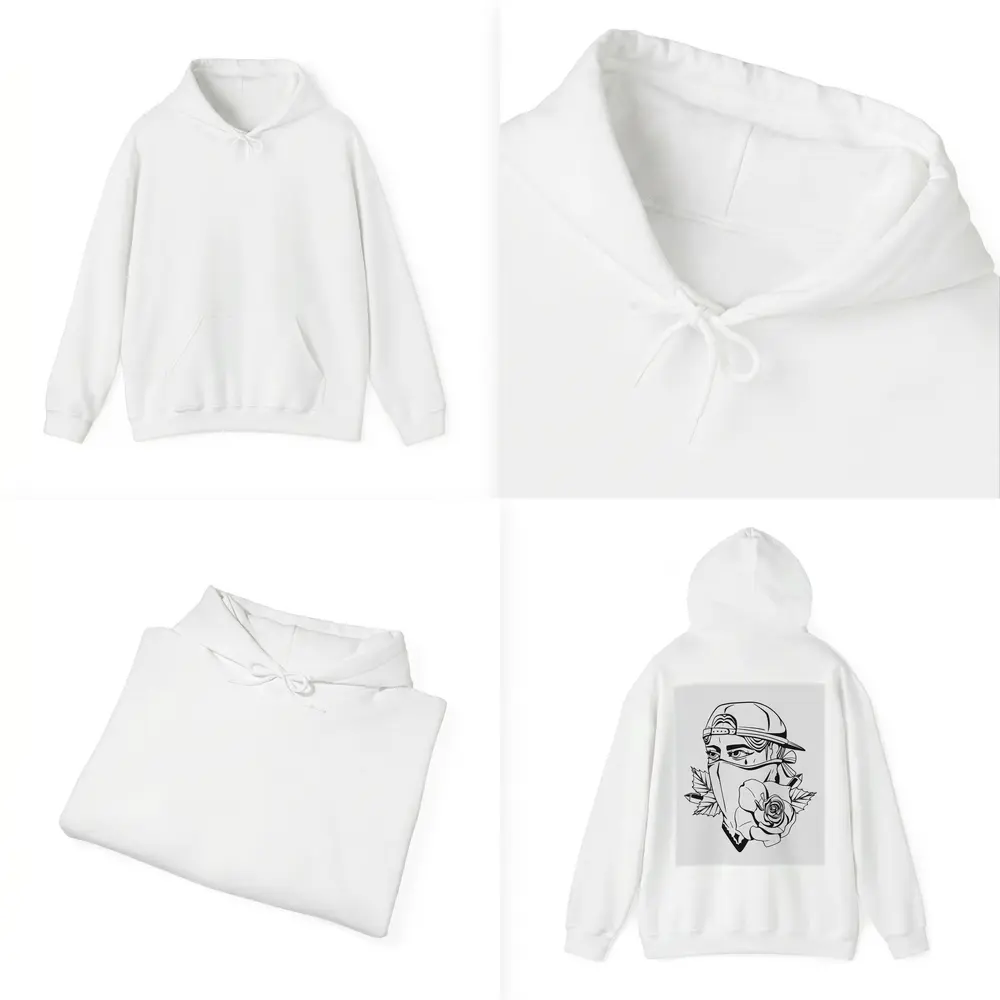 Masked Figure Snapback Rose Tattoo Art – Hoodies