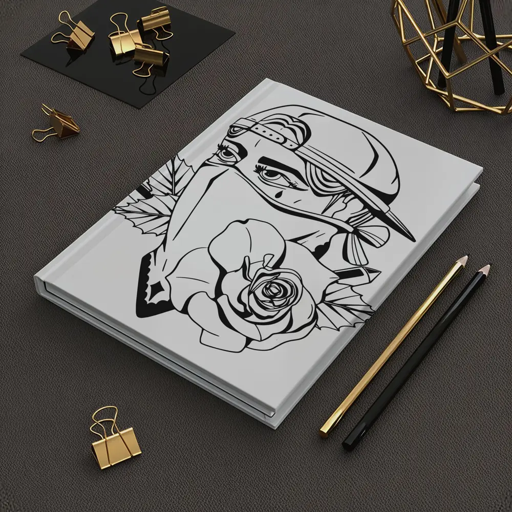 Masked Figure Snapback Rose Tattoo Art – Notebooks