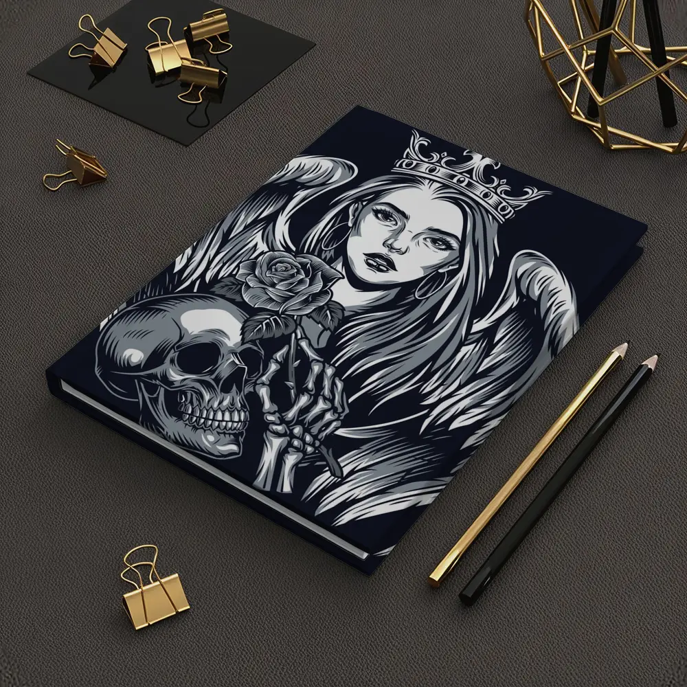 Angel Queen Skull Rose Dark Gothic Art – Notebooks
