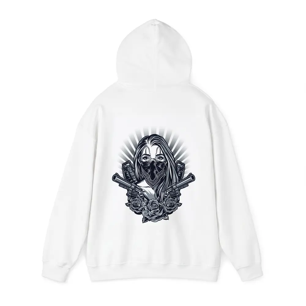 Gangster Girl Bandana Crossed Guns Roses – Hoodies