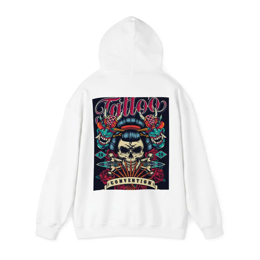 Geisha Skull Tokyo Tattoo Convention Dark Art – Hoodies
