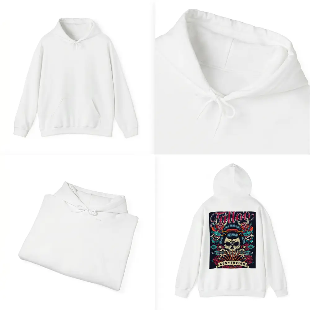 Geisha Skull Tokyo Tattoo Convention Dark Art – Hoodies
