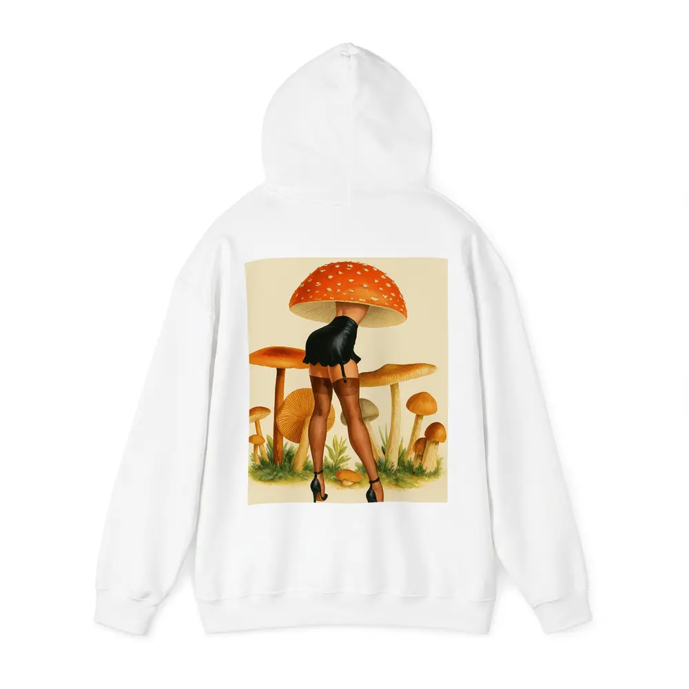 Mushroom Head Pin Up Woman Retro Art – Hoodies