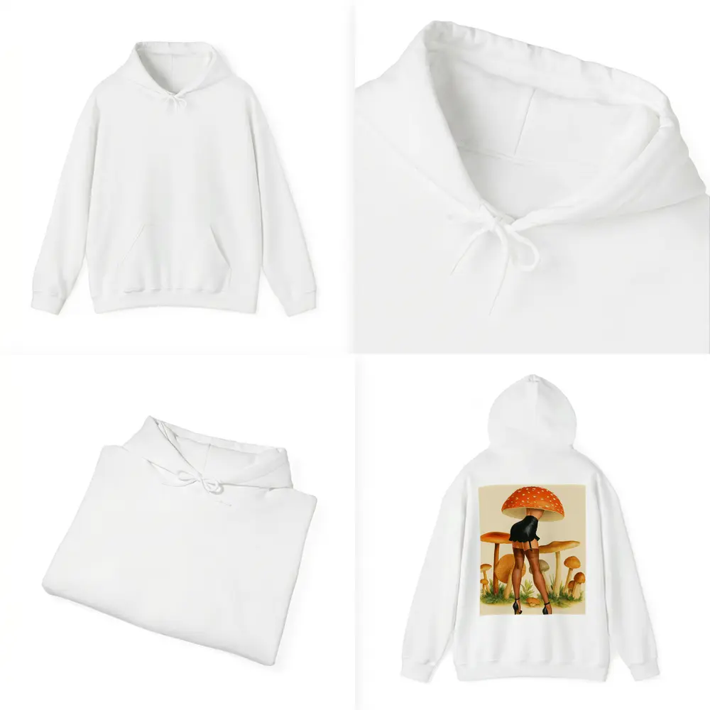Mushroom Head Pin Up Woman Retro Art – Hoodies