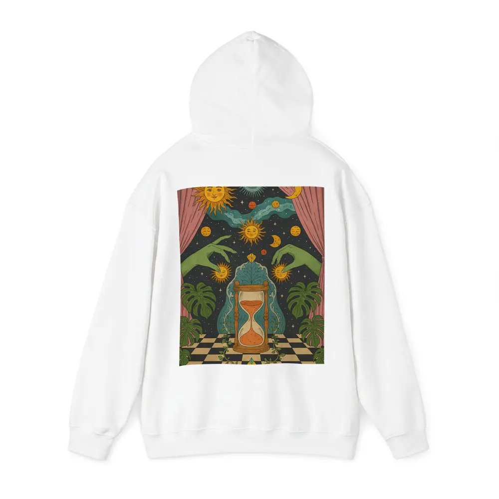 Mystical Hourglass Sun Moon Cosmic Art – Hoodies