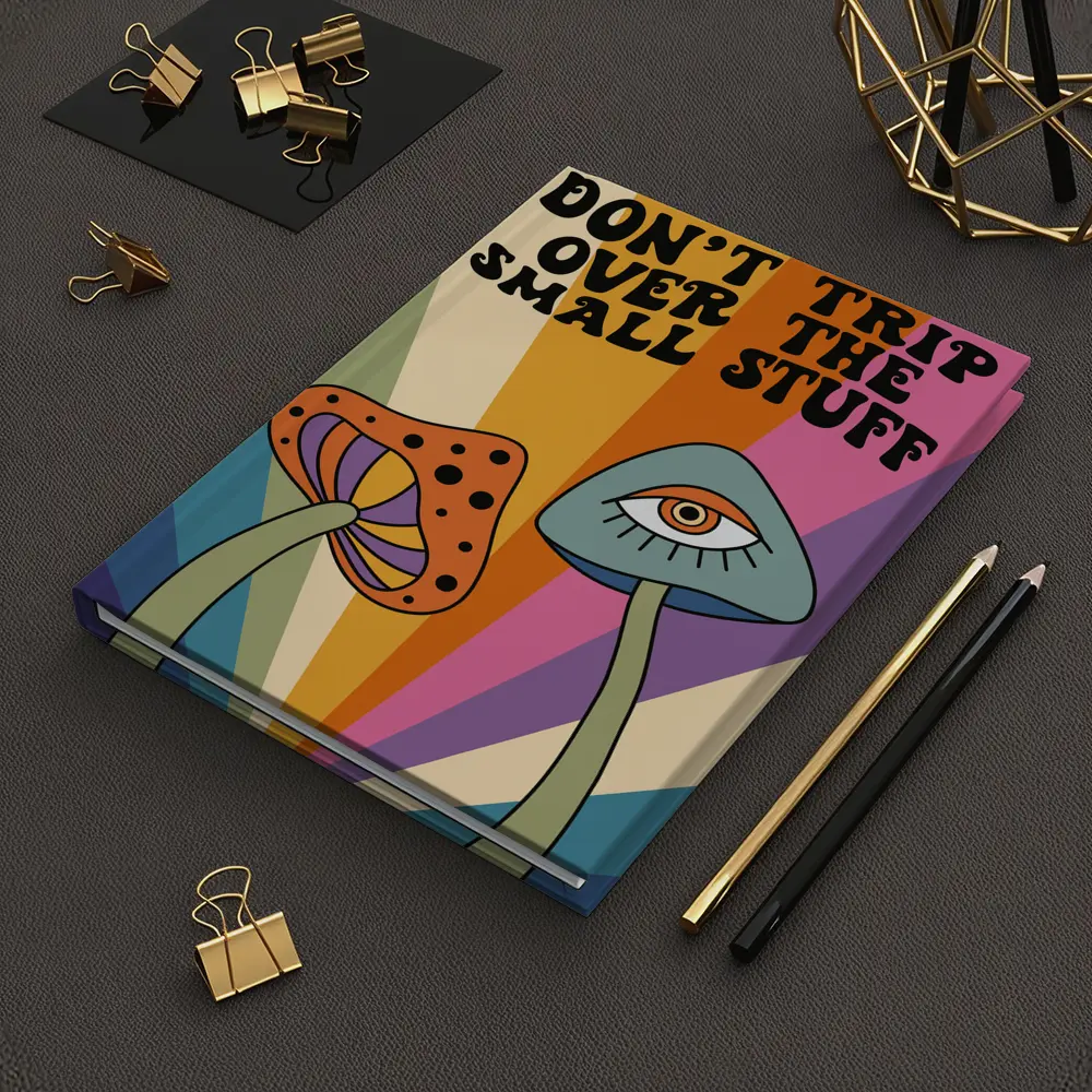 Don't Trip Over Small Stuff Retro Mushroom – Notebooks