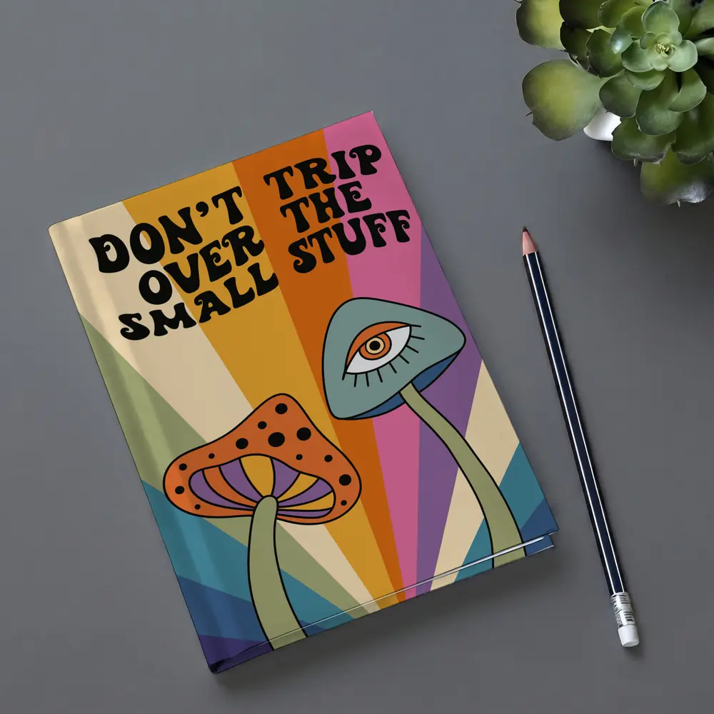 Don't Trip Over Small Stuff Retro Mushroom – Notebooks
