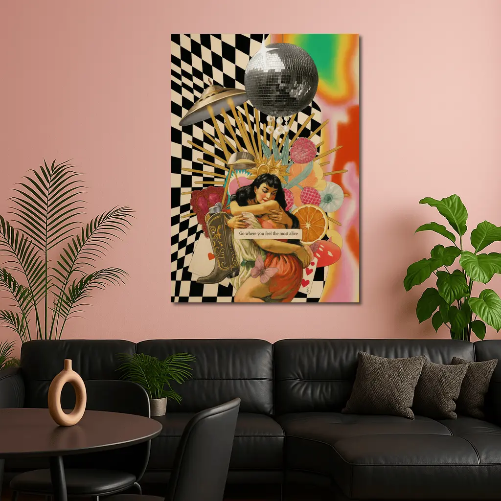 Go Where You Feel Most Alive Collage Art – Wall Art