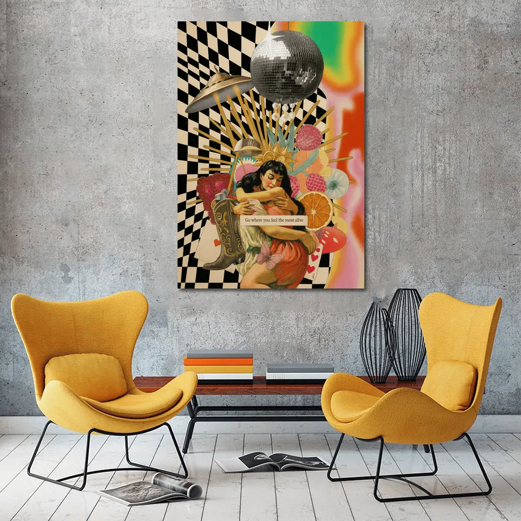 Go Where You Feel Most Alive Collage Art – Wall Art