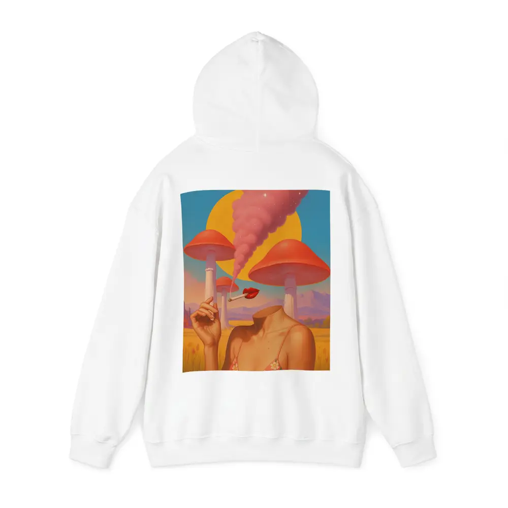 Surreal Woman Mushroom Desert Landscape Art – Hoodies