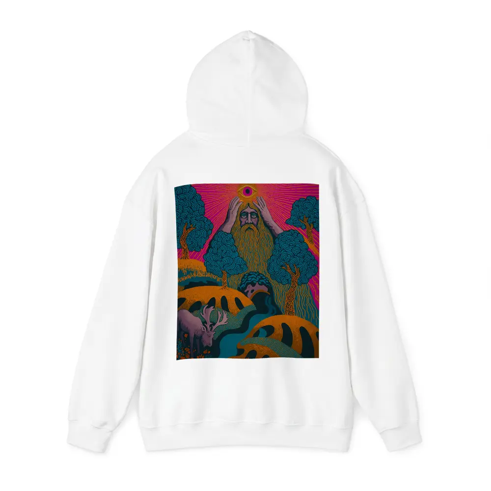 Psychedelic Forest God Eye Moose Landscape – Hoodies