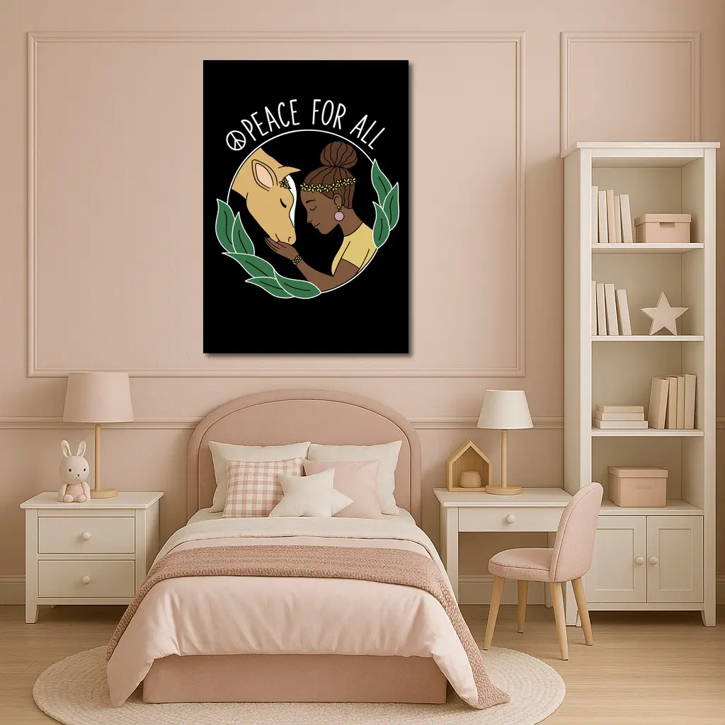 Peace For All Girl and Horse Art – Wall Art
