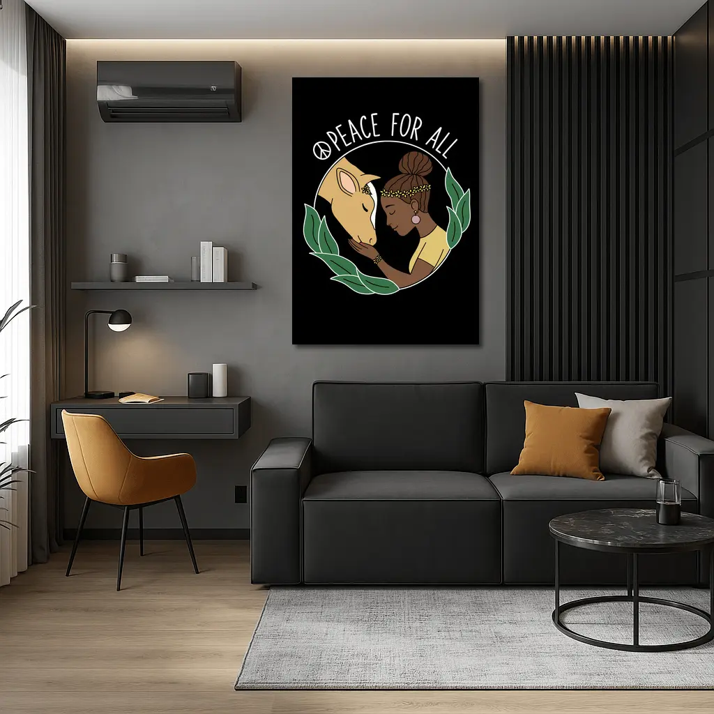 Peace For All Girl and Horse Art – Wall Art