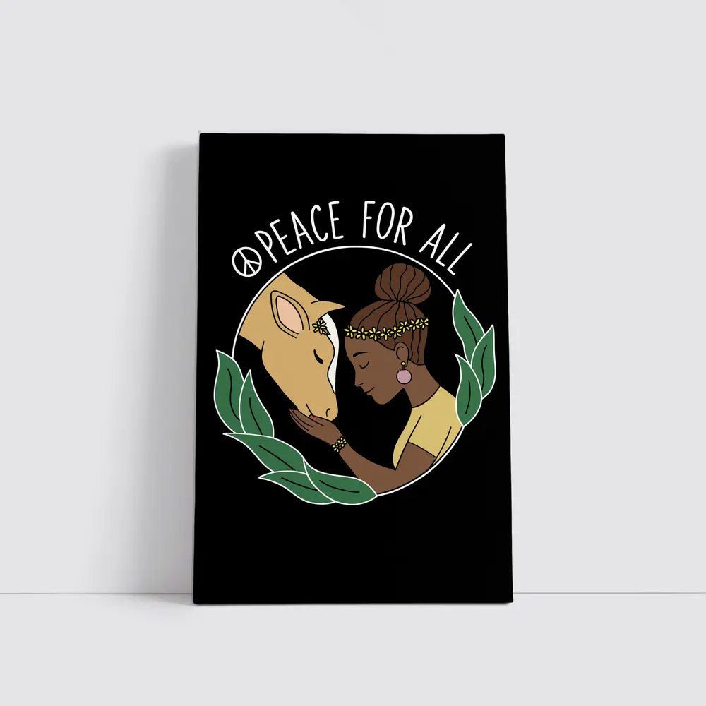 Peace For All Girl and Horse Art – Wall Art