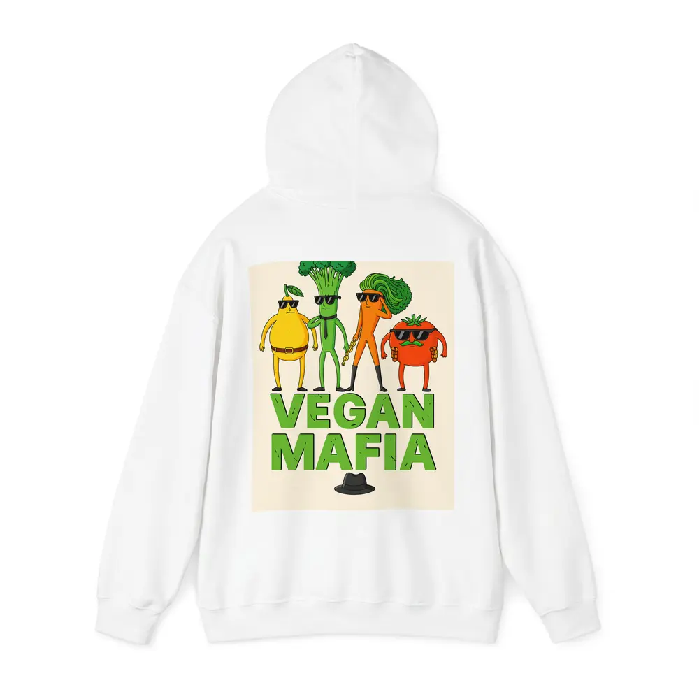 Vegan Mafia Funny Vegetable Characters Cartoon Art – Hoodies