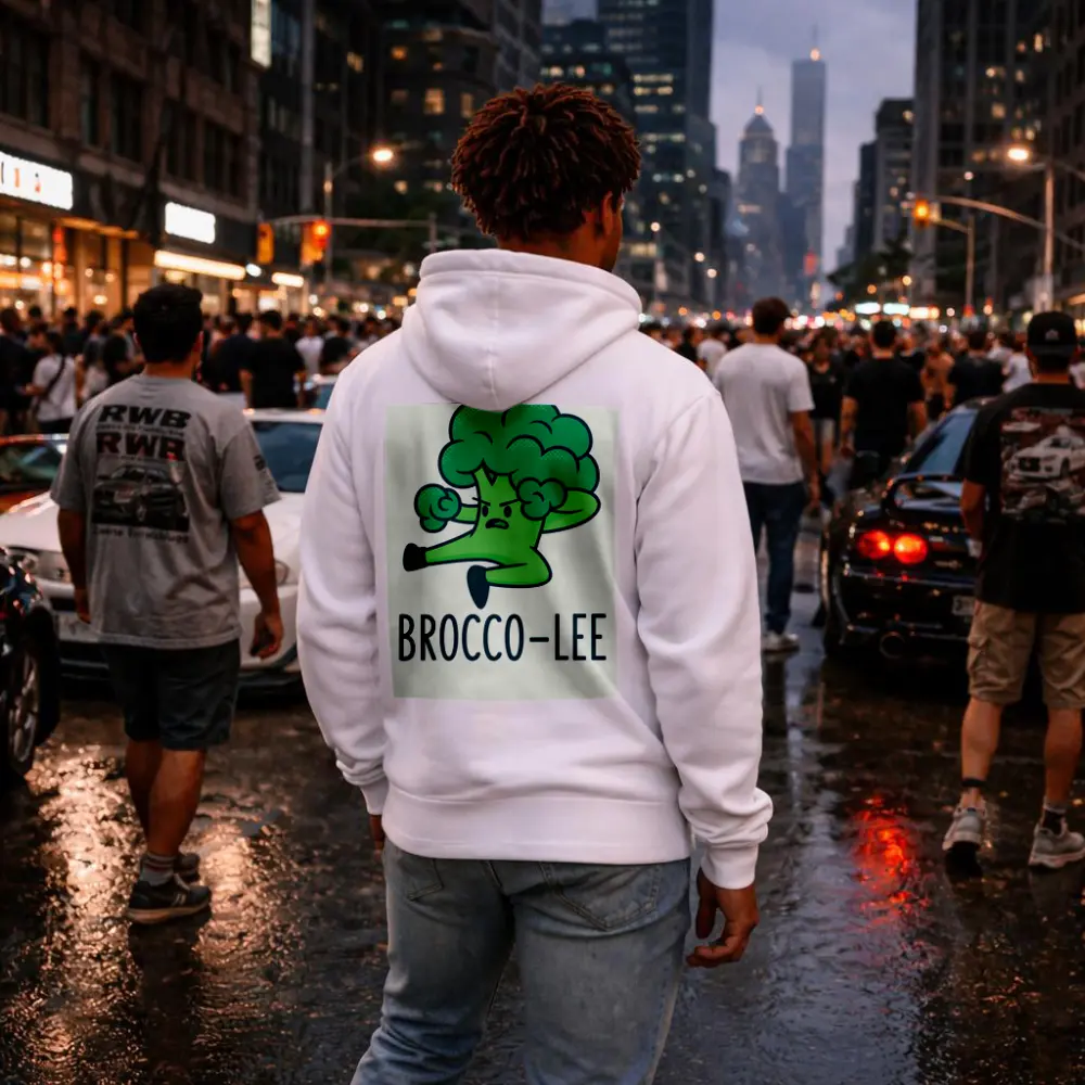 Brocco Lee Funny Martial Arts Broccoli Character – Hoodies