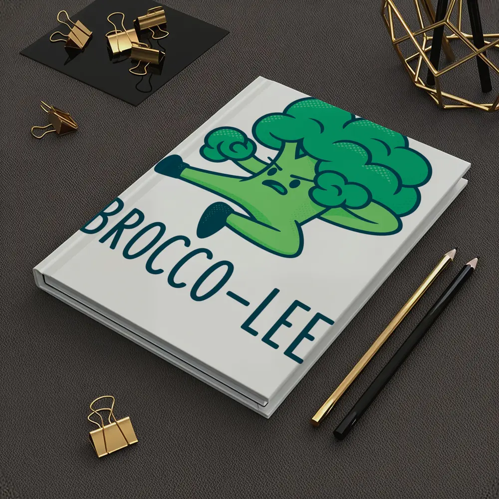 Brocco Lee Funny Martial Arts Broccoli Character – Notebooks