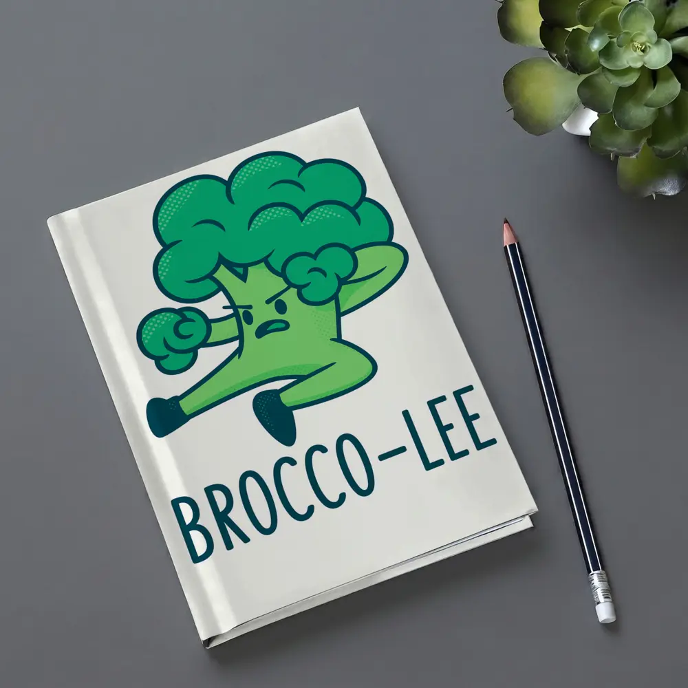 Brocco Lee Funny Martial Arts Broccoli Character – Notebooks