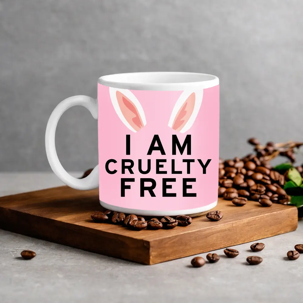 I Am Cruelty Free Bunny Ears Pink – Mugs
