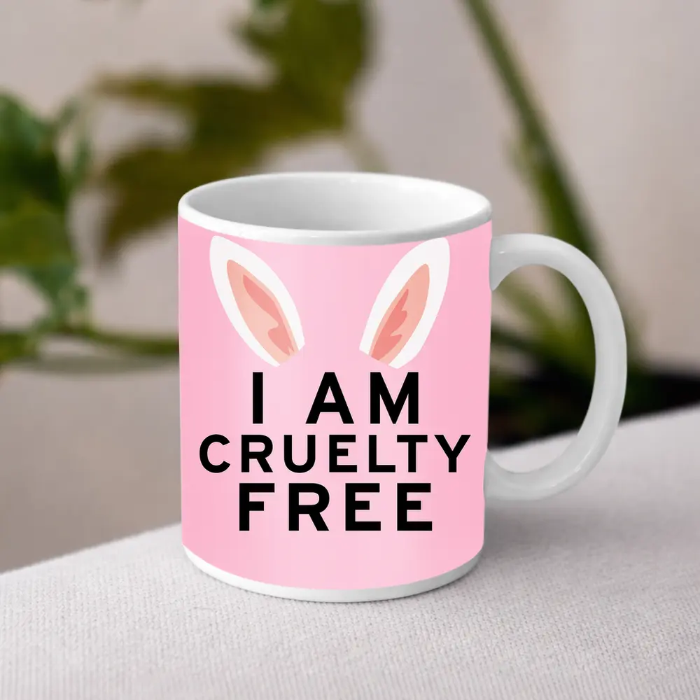I Am Cruelty Free Bunny Ears Pink – Mugs