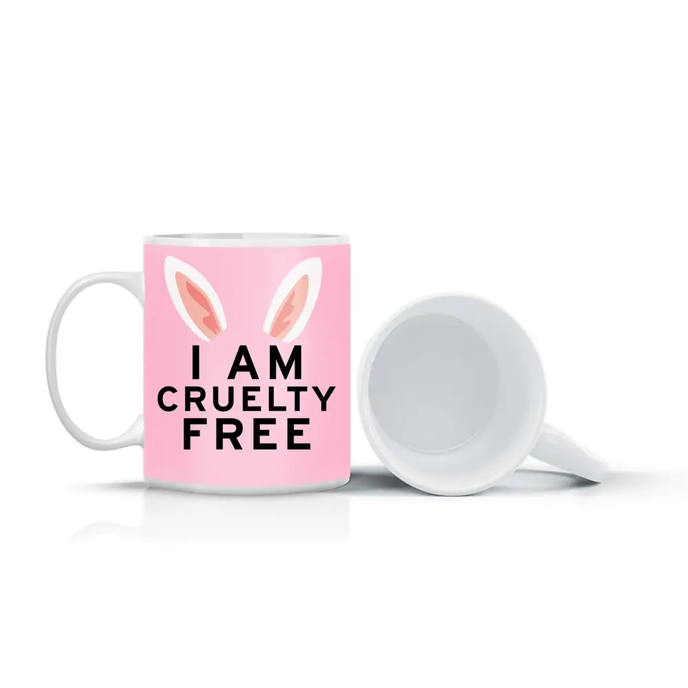 I Am Cruelty Free Bunny Ears Pink – Mugs