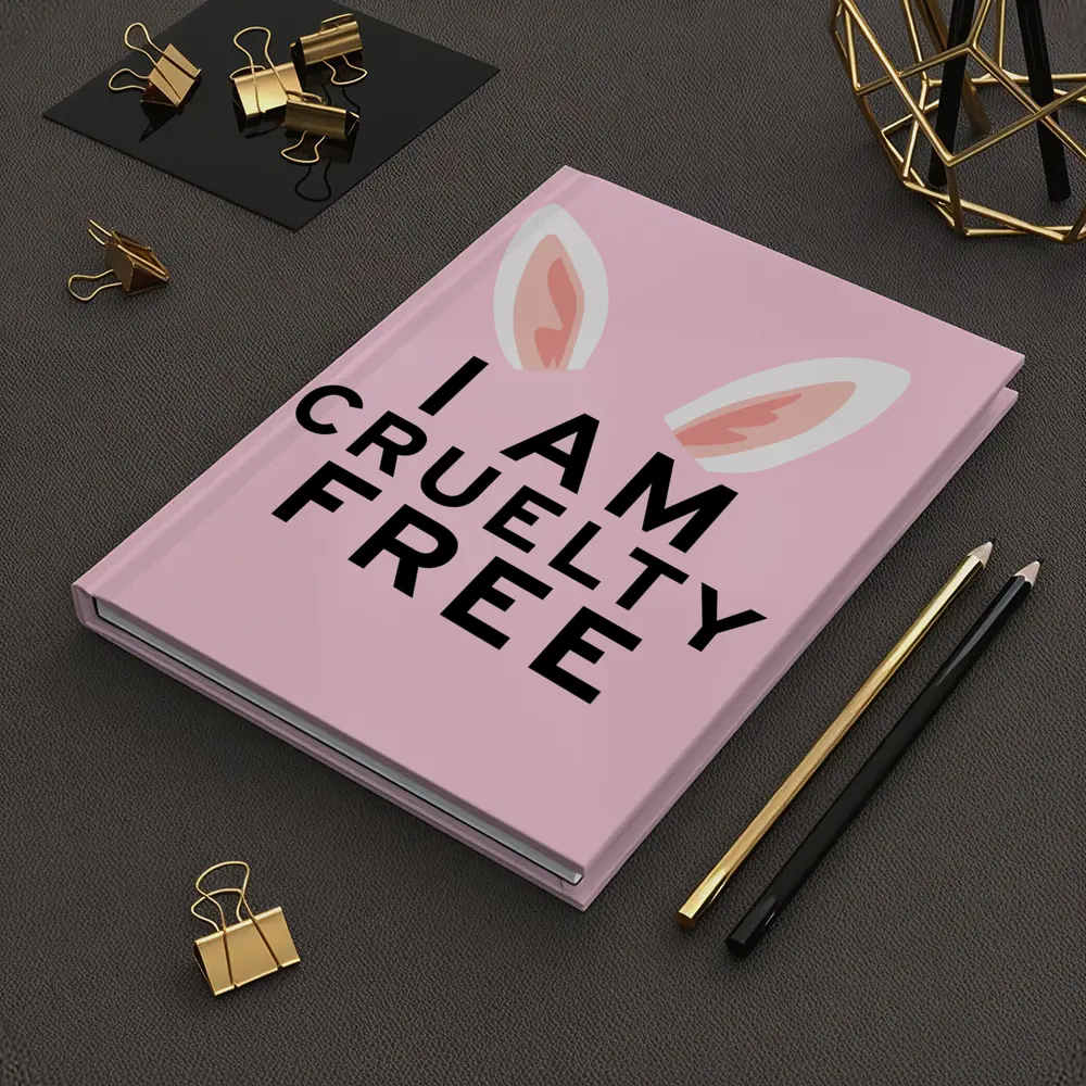 I Am Cruelty Free Bunny Ears Pink – Notebooks