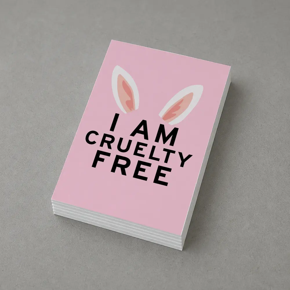 I Am Cruelty Free Bunny Ears Pink – Postcards