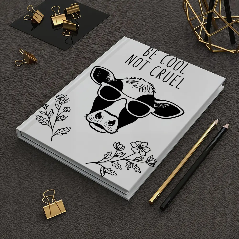 Be Cool Not Cruel Cow Sunglasses Floral – Notebooks