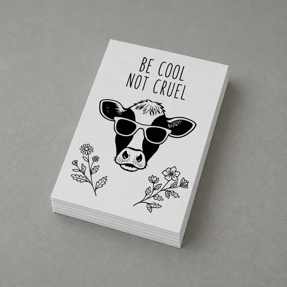 Be Cool Not Cruel Cow Sunglasses Floral – Postcards