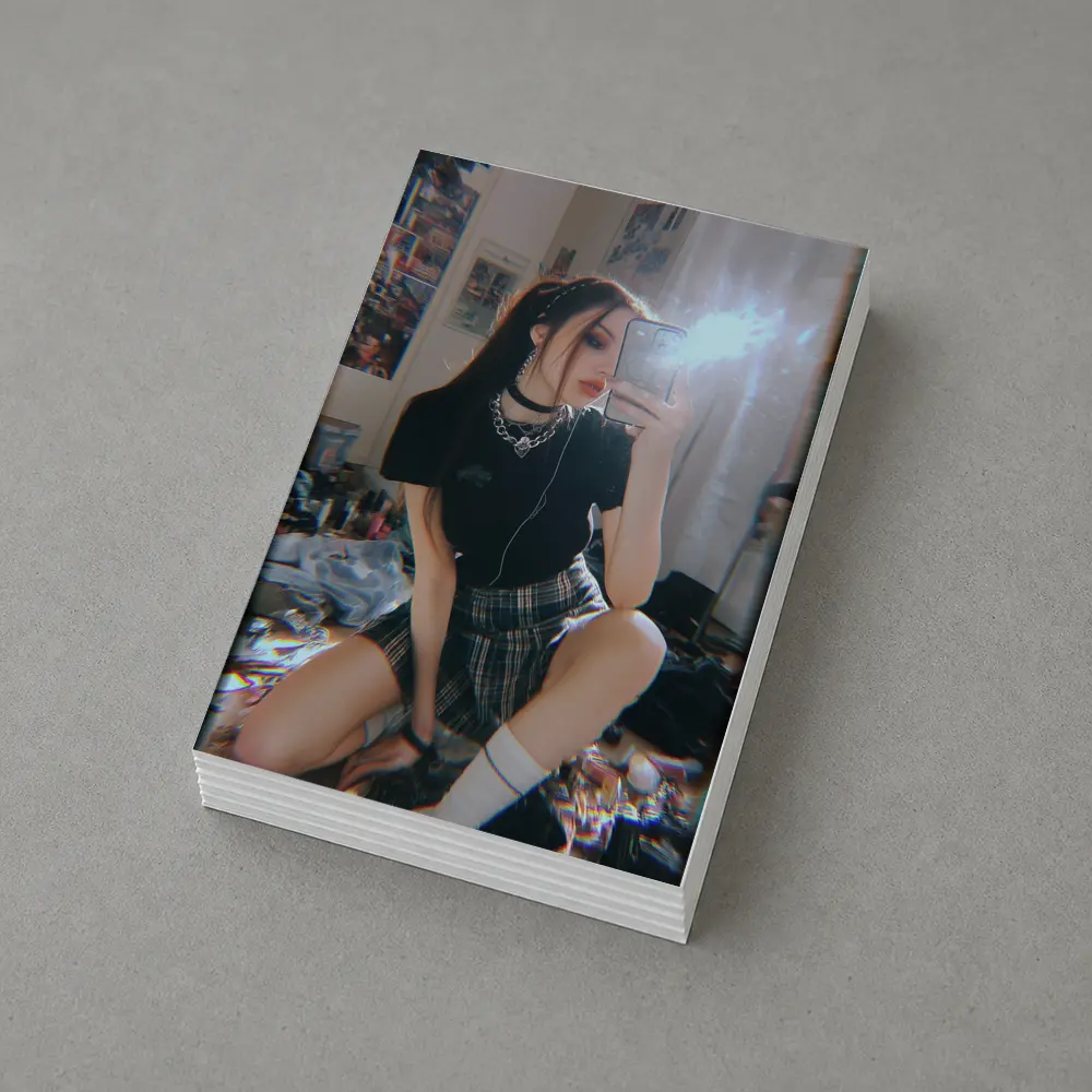 Edgy Girl Mirror Selfie Dark Aesthetic Room – Postcards