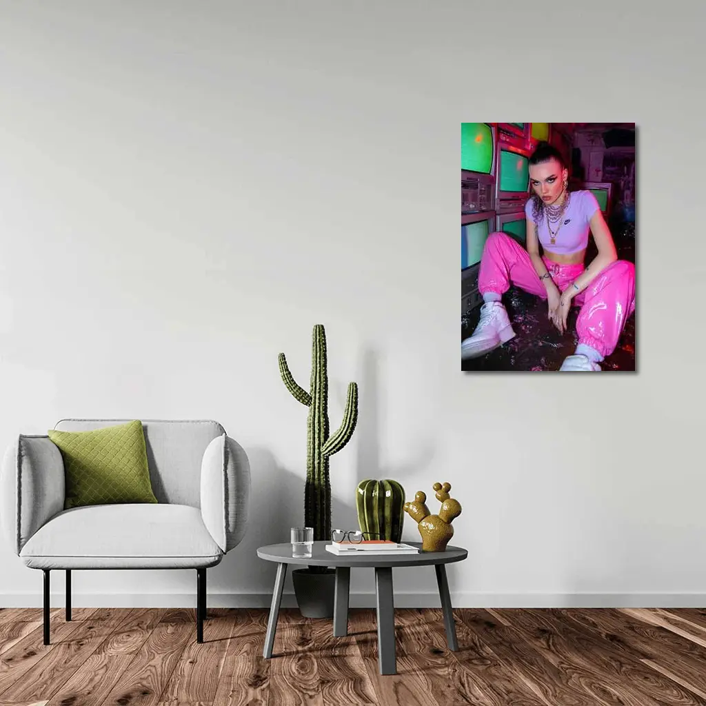 Nike Girl Neon Retro TV Room – Wall Art