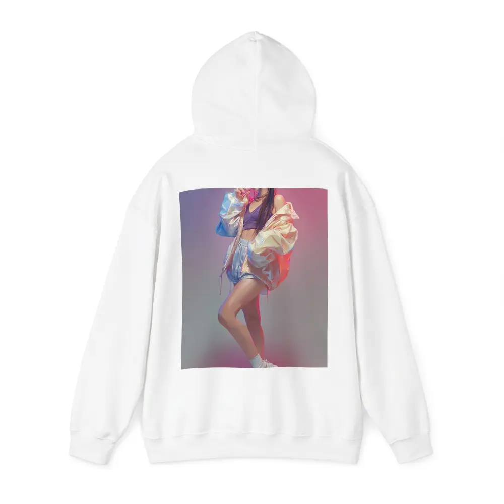 K-Pop Girl Pastel Gradient Fashion Portrait – Hoodies